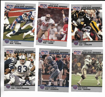 1990 PRO SET Super Bowl XXV PICK-A-CARD Bradshaw Shell Csonka Guy Unitas Landry