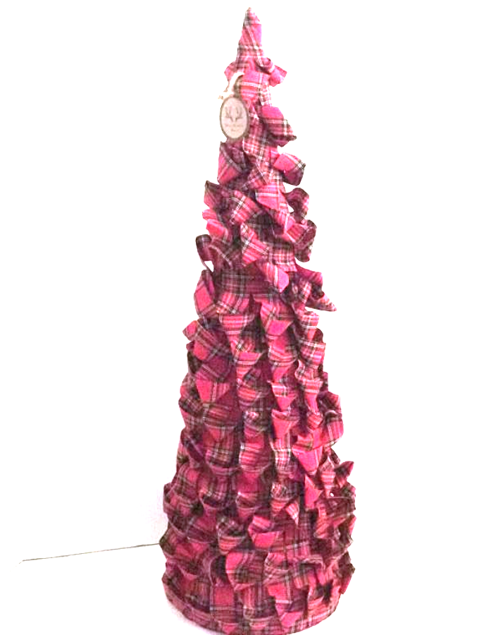 well dressed home christmas decorations WELL DRESSED HOME Red Plaid Ribbon CHRISTMAS TREE 28
