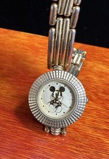 Vintage Disney Time Works Gold Tone MICKEY MOUSE Quartz Watch