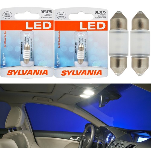 Sylvania Premium LED Light De3175 White Two Bulbs Interior Dome Replace Fit Lamp - Foto 1 di 12