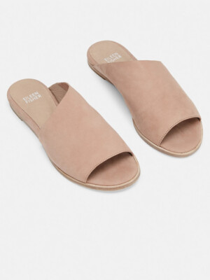 $150 NEW EILEEN FISHER RUE TUMBLED NUBUCK SLIDE FLAT SIZE 11
