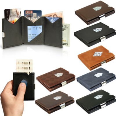 Exentri Trifold Leather Wallet // Various Colors