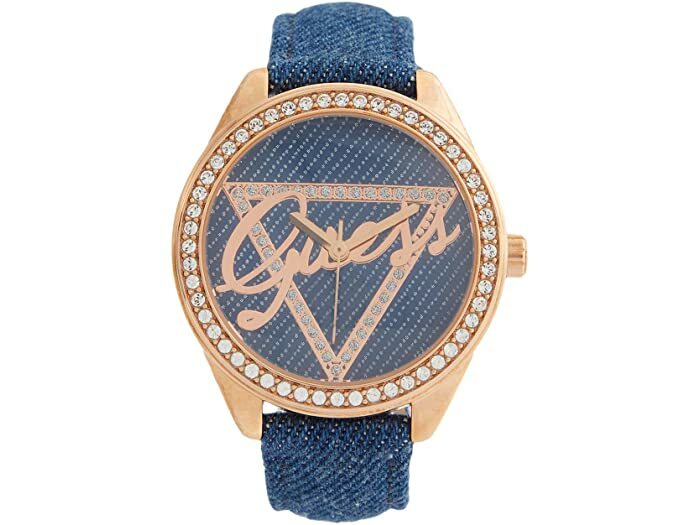 guess watch denim strap