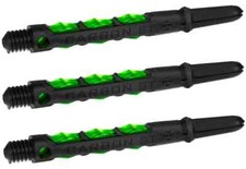 Medium Black  Green CARBON ST Dart Shafts: 1 set of 3