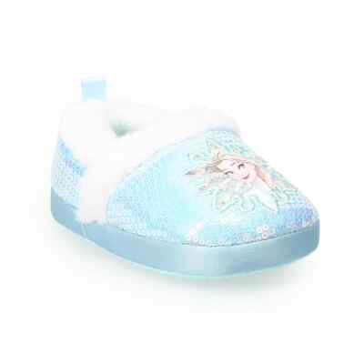 New Disney Frozen Elsa Toddler Girls Slippers 5/6 7/8 9/10 11/12