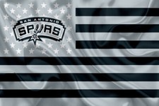 San Antonio Spurs NBA Team Logo Basketball Flag Print Gift for Fan POSTER CANVAS