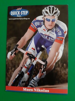 CYCLING cycling card NIKOLAS MAES team QUICK STEP floors 2011