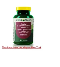 Spring Valley Acetyl L-Carnitine HCI 400 mg + Alpha Lipoic Acid 200 mg Capsules