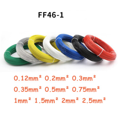 FF46-1 Flexible Stranded Electrical Wire 0.12-2.5mm² Ground Earth Cable 7 Colors