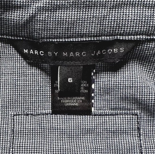 Marc By Marc Jacobs Stretch Chambray Gettysburg Blue Blazer Jacket Size 6 - Picture 6 of 7