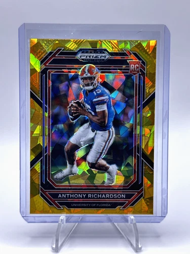 2023 Prizm Draft Picks Anthony Richardson RC #104 Gold Cracked Ice Colts, Gators