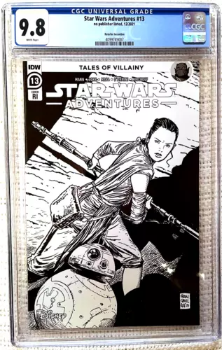 🔥IDW~STAR WARS ADVENTURES #13~FRANCAVILLA RETAILER~RARE LABEL ERROR~🔥CGC 9.8🔥