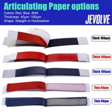 Dental Articulating Papers Double Sided Strips Red/Blue Thin/Think Bite Paper