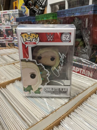 WWE Funko Pop Charlotte Flair #62 Signed by Charlotte Flair w/Soft Protector
