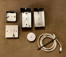 Metal Socket Back Box, TV aerial wire, Double Light Switch With Shallow Back Box