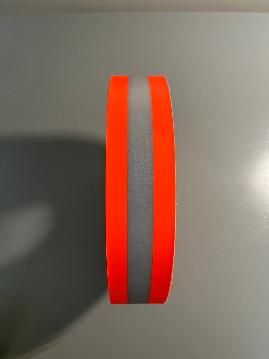 Ruban à Coudre Réfléchissant Orange/gris – 50mm X 2 Mètres – StickersLab – Neuf