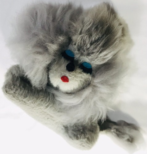 1950s Musical Plush Poodle Dog Gray Leather Ears Wind Up-working Antique - Picture 2 of 12