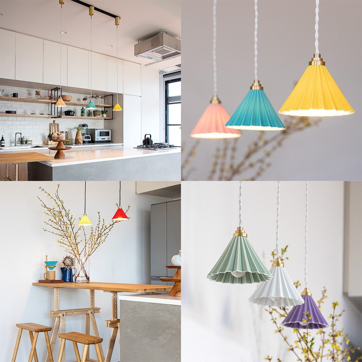 gram eight ORIGAMI Dripper Pendant Lamp TURQUOISE Catch Ceiling 
