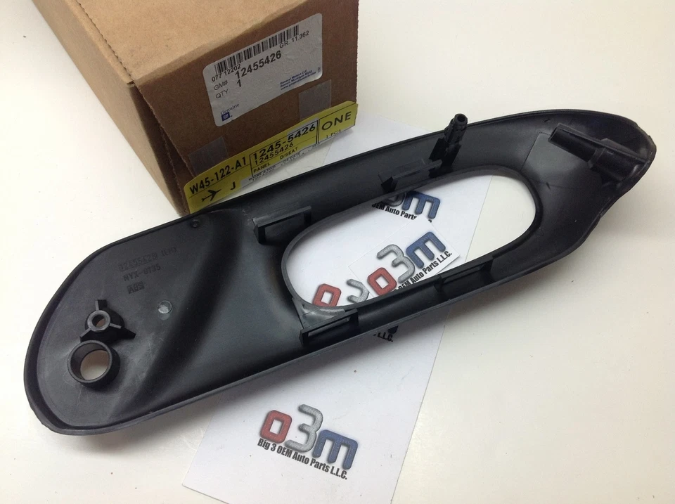 1997-2004 Chevrolet Corvette LH Driver Black Seat Side Shield new OEM 12455426 - Image 2 of 2