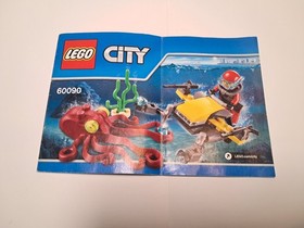 Lego 60090 City Deep Sea Diving Scooter Complete inc Instructions and Figures