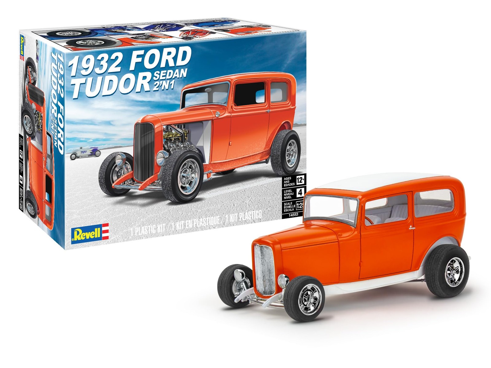 Revell 14553 '32 Ford Tudor Sedan 2'N1 1:25 Scale 188-Piece 