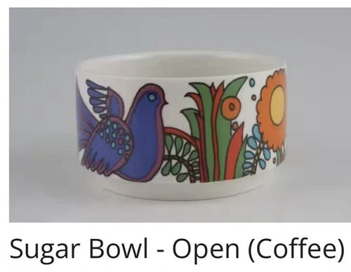 VTG Villeroy & Boch Acapulco Sugar Bowl Open (only) 3.5"x2.0" Blue Label Retired