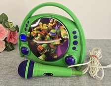 Teenage Mutant Ninja Turtles Portable CD Play Along Karaoke Machine Microphone