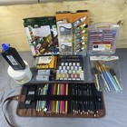 Lot Of Mixed Oil & Acrylic Paint Lot Supplies, Brushes, Tubes, Colors, Etc. — photo 1