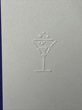 Glass, Toasting Martini Sizzix Simple Impressions Embossing Folder Card Making
