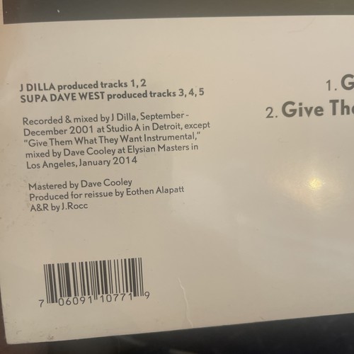 J Dilla - Give Them What They Want Vinyl 12 Inch Single Hip Hop RAP Sealed NEW - Picture 8 of 10