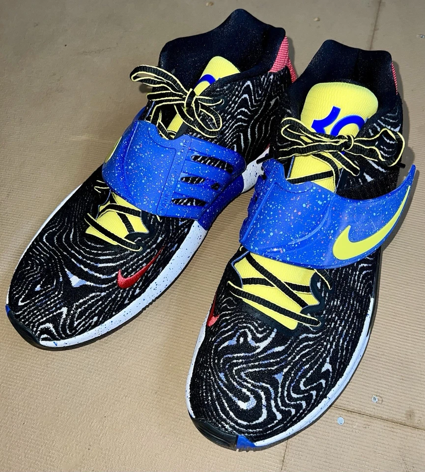 Nike KD14 Pop Art 2021 Black White Blue Red Shoes CW3935-004 Mens 11.5 - Image 3 of 4