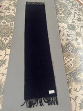 Aquascutum Cashmere Scarf Navy Made in Scotland UNISEX