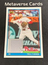 2026 Topps Series 1 #91R-TT Trea Turner 1991 Topps Game-Used Relic Phillies