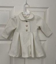 Vintage Nannette Baby Girl White Easter, Christening, Church Coat. Sz3-6 Months.