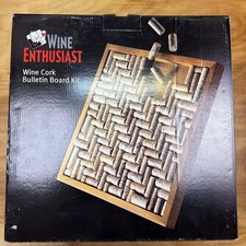 Wine Enthusiast Wine Cork Board Kit 16"x 16", Cork New In Box