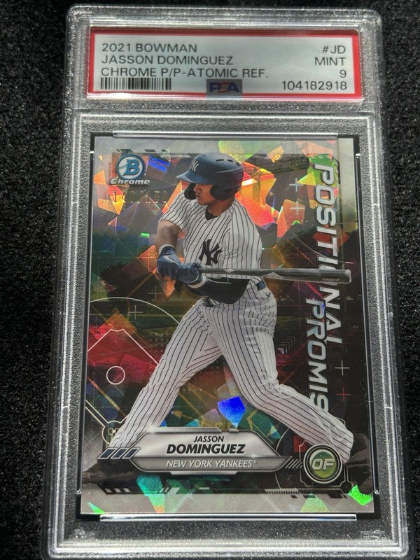 2021 Bowman -Jasson Dominguez #POS-JD Atomic Ref /150 (RC) low pop. 🔥🔥🔥🔥