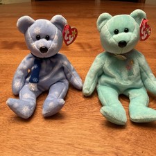 Ty Beanie Babies Holiday Teddy & Ariel The Bear - Set Of 2