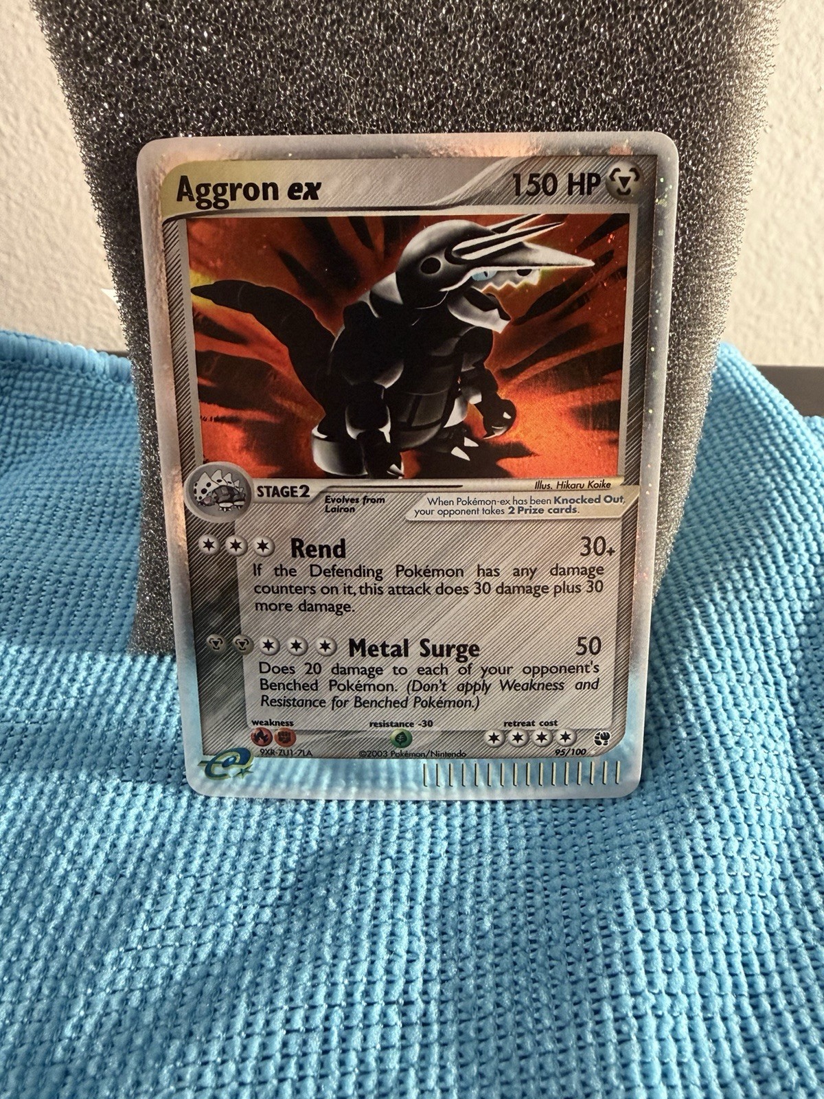 Pokemon Aggron EX Sandstorm Holo Card 95/100 NM