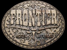 JC01119 VINTAGE 1970s FRONTIER HOTEL CASINO - LAS VEGAS BRASTONE BUCKLE