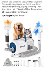 Oneisall Dog Grooming Vacuum Kit 8 In 1 Dog Grooming Vacuum