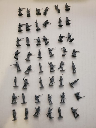 Vintage Airfix HO/OO Civil War Confederate Infantry S13, Artillery S14 PLS LESEN - Bild 4 von 5