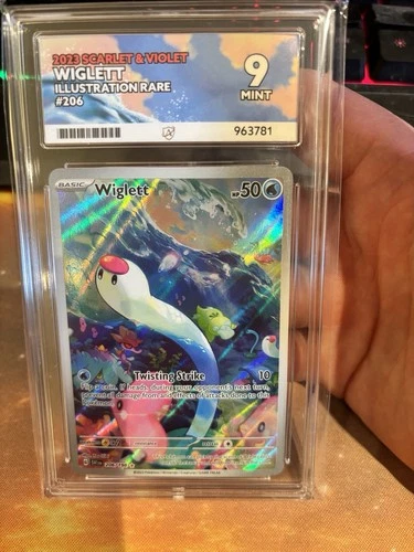 Pokémon TCG Wiglett Scarlet Violet Base Set 206/198 Illustration Rare - ACE 9
