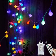 Fairy Lights Plug in 120 LEDs 12M/39ft Globe String Lights Mains Powered 8 Modes