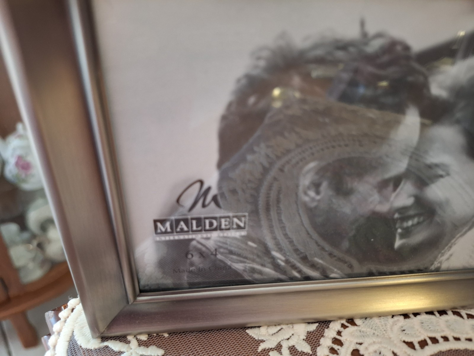Malden Elegant Pewter Double Picture Frame International Designs MINT