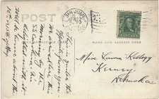 1909 San Juan Porto Rico ovate flag cancel on real photo card