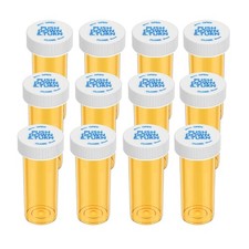 Empty Plastic Medicine Pill Bottles with Child Resistant Caps 12 Pack, 8 Dram...