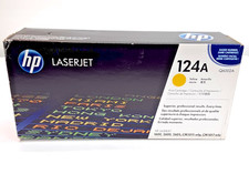 NEW Genuine Sealed HP 124A Yellow LaserJet Toner Cartridge, Q6002A