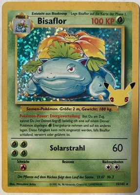 Pokemon Bisaflor HOLO | Deutsch 15/102 Celebrations  | TINTENFLECKE | Near Mint