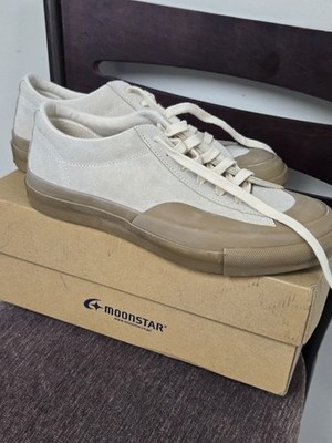 Moonstar Bumper Court Sneakers In Beige & Sandgum Size 5 Made In Kurume Japan