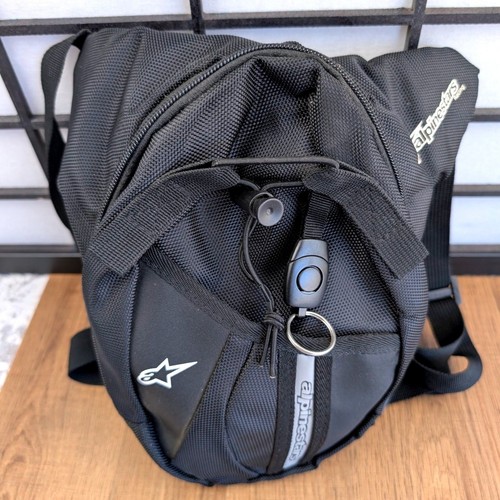Alpinestars Motorcycle Drop Leg Bag Black Technical Racing Utility Waist Pack